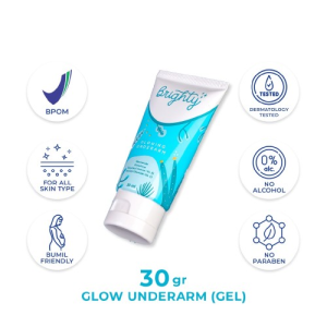 Pencerah Ketiak Selangkangan Lipatan Hitam Brighty Glowing Underarm - Gel Pencerah Ketiak dan Area Lipatan Kulit