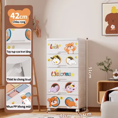Tủ nhựa cho bé Tủ nhựa đa năng 3-6 tầng 37-65cm tủ nhựa duy tân tủ quần áo trẻ em PP an toàn tủ nhựa đựng quần áo tủ lưu trữ đồ chơi xinh xắn tiện lợi