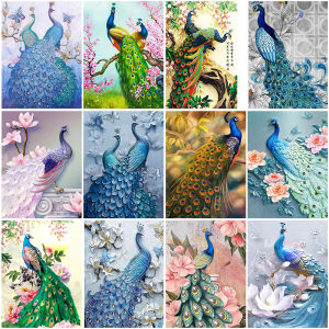 [trustinyou] 30X40ซม.นกยูง5D DIY ภาพวาดเพชรงานปักครอสติชชุดงานฝีมือ Home Decor