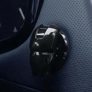 3D Hero Style Button Cap - Engine Start Stop Cover Alloy Look Plastic
