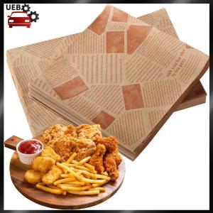 [Ueb Wholesale Mall] 500Pcs Greaseproof Deli Wrapping Sheets 25x25cm Deli Wrap Wax Paper Sheet for Sandwiches/Burgers/Fries
