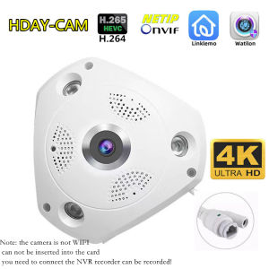 4K 8MP 5MP Fisheye Camera IP 1080P POE Indoor Home Security Panaromic 180 360 Degree IP Dome CCTV Camera Motion Detection