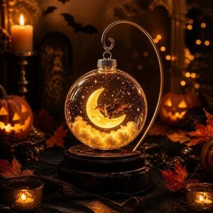 GOXBERK Ornaments Halloween Hanging Ball Plastic Glowing Luminous Hanging Ball Creative Witch Skeleton Ghost Pendant Ball Halloween Party