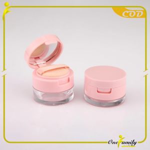 ONE-K195 Tempat Bedak Tabur Puff dengan Cermin Loose Powder Case Free Sponge Mini / Wadah Bedak