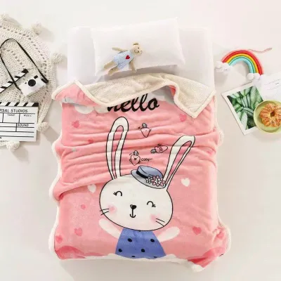 Chăn lông cừu trẻ em lớp loại dày cho bé nhiều mẫu chăn cho bé đi học đến trường - (Size 1m3 x 95cm siêu ấm)