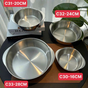 Khay Tai Gấu Kiêm Nồi Chockmen Inox 18/10 Size 20cm Đun Được Trên Mọi Loại Bếp