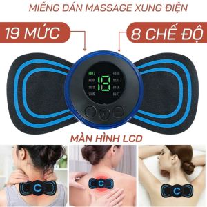 Miếng Massage Xung Điện Cổ Vai Gáy Bắp Tay Lưng Bằng Sung Điện Giảm Đau Nhức Hiệu Qủa -Máy Mat xa Toàn Thân 10 Chế Độ