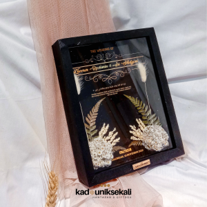 (1 HARI JADI) Mahar Pernikahan Rustic Bingkai 10R Antipecah Kado Wedding Giftbox Tunangan