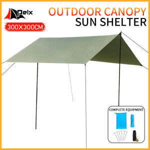 Waterproof Sun Shelter Canopy Tent Tarp Rain Flying Anti Uv Beach Tent Outdoor canopy 3X3M Tent Poles