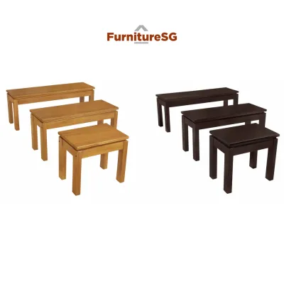 Solid Mahogany Wooden Bench Cherry/Walnut