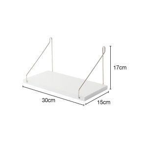 MYM HOME ชั้นวางของติดผนัง ชั้นวางของติดผนังแบบแผ่นเดียว ชั้นวางของติดผนังไม้ ชั้นวางหนังสือห้องนั่งเล่น