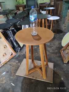 saMju Cafe Table / Meja Cafe / Meja Kopi Besar / Meja Bulat Scandinavian Japandi