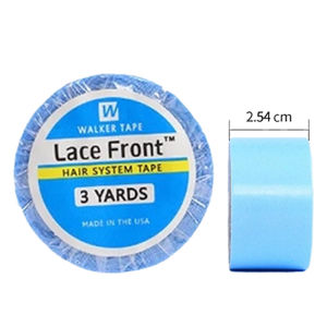 Blue Lace Front Tape Double Sided 2.54cm x 3 Yards Strong Hold Waterproof Hair Extension Tape