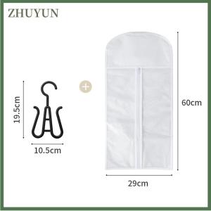 ZHUYUN Long Hair Extensions Storage Bag Non-Woven Dust Proof Wigs Carrier Bags With Hook For Home Organizer Wig Packing Bag