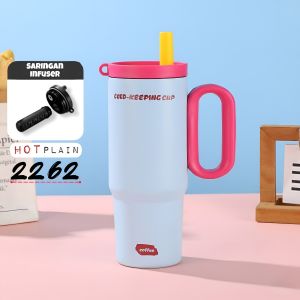 Tumbler Botol Minum Handle 750ml Stainless SUS 316 Botol Minum Tumbler Vakum Mug Berkapasitas Besar 2262 hotplain AN