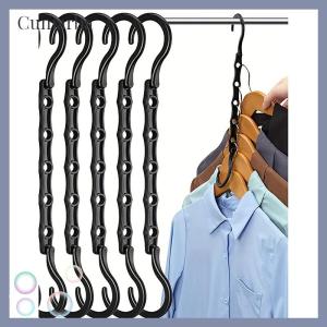 [Cumarba] Space Saving Storage Hangers Multifunction Plastic Clothes Racks Rotary Organizer Hangers 5 Hole Magic Closet Wardrobe Organizer