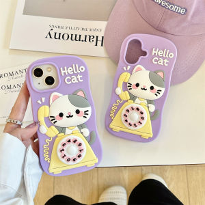 3D Cute Cat Phone Case for iPhone 16 15 14 13 12 Pro Max 16 Plus 15 Plus 14 Plus iPhone 11 Soft Silicone Cover