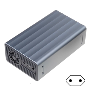 TypeC 3.1 to Double Bay Hard Disk Enclosure 56TB for 3.5Inch Hard Drives with Aluminum Body and Quiet Fan