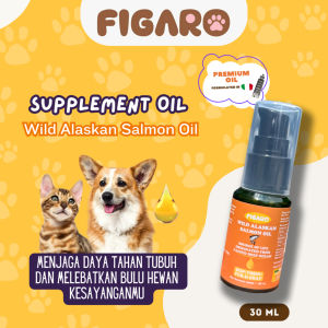 FIGARO PREMIUM WILD ALASKAN SALMON OIL ANTARCTIC KRILL OIL MINYAK IKAN SALMON VITAMIN BULU KUCING ANJING ITALIAN ITALIA LEBAT HALUS JANTUNG PENGLIHATAN MATA KULIT GINJAL PENCERNAAN SISTEM IMUN IMMUNE SYSTEM MURNI HEWAN