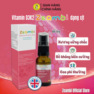 Vitamin D3K2 Zeambi Dạng Xịt Vitamin D3 Zeambi Thêm Vitamin K2 Nhập Khẩu Từ Vương Quốc Anh