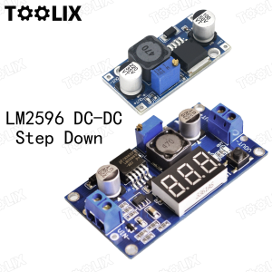 LM2596 DC-DC Adjustable Buck Converter step down ตัวควบคุมแรงดันไฟฟ้า แบบปรับได้ พร้อมโวลต์มิเตอร์ LED TOOLIX