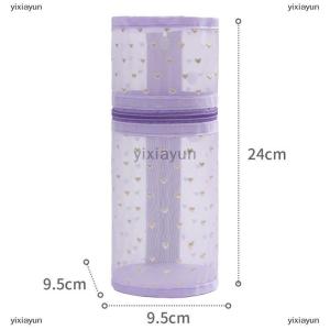 [COD] yixiayun Mesh Vertical Pencil Case Multi-purpose Pencil Pouch Student Stationery Organizer School Supplies Makeup Bag Travel Cosmetic Bag