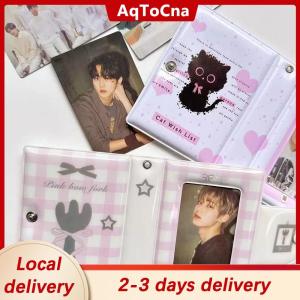 [COD] AqToCna Ship within 24 hours 3 Inch Photo Album 32 Pockets Fork Black Cat Style ID Card Kpop Idol Photo Card Holder Storage Collect Book