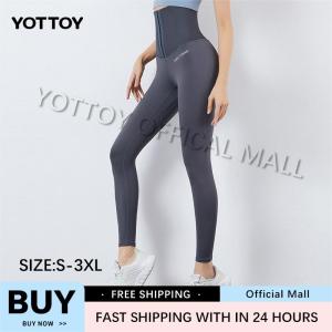 YOTTOY Women Yoga Pants High Waisted Shrink Abdomen Athletic Leggings with Stretchy Fabric Breathable Gym Soft Tights Tummy Control