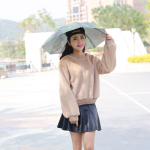Hand Free Ultralight Adjustable Double-layered Sunshade Umbrella Hat for Outdoor Fishing and Camping
