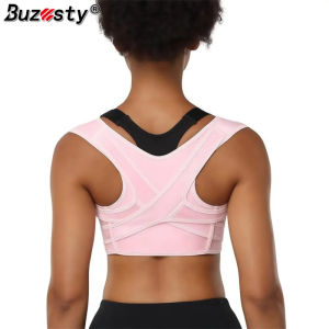 Buzesty Posture Corrector Adjustable Upper Back Brace Breathable Back Support Straightener For Neck Shoulder Clavicle Lumbar Pain Relief