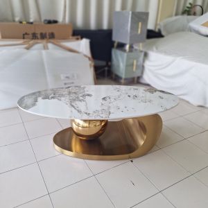 พรีออเดอร์ FairyHouse โต๊ะกลาง โต๊ะหน้าโซฟา สแตนเลส ท็อปหิน