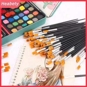 Heabety Sơn Bàn Chải Thiết Lập Nghệ Thuật Vòng Phẳng Tóc Nylon Tóc Sơn Bàn Chải Cho Dầu Acrylic Màu Nước Trẻ Em Nghệ Sĩ Người Mới Bắt Đầu Sinh Viên