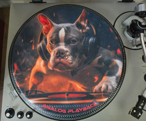 แผ่นรองแผ่นเสียง Turntable Felt Slipmat ลาย Bulldog 12" LP vinyl record