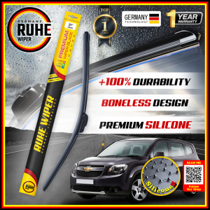 Ruhe Wiper Chevrolet Orlando 2010 - New Present Original High Quality Soft Silicone Car Wiper Silicon Kereta Wischer Windshield OEM Wiper Blade Glass Effervescent Cleaner Car Accessories Aksesori Wiper Kereta Viper (1 Sets)