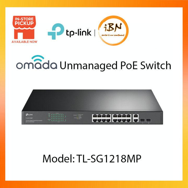 Switch PoE Gigabit TP-Link 18 Ports - 16 Ports PoE+ 250W - Rackable Pour Caméras IP, Téléphones VoIP