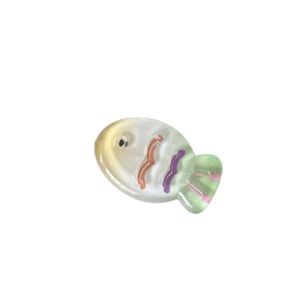 DAN S เสื้อผู้หญิงแบบสาวๆ เด็ก barrette เจลลลี พลาสติกทำจากพลาสติก คลิปผมการ์ตูน มินิมินิ สีสันสดใส กิ๊บติดผมรูปปลาการ์ตูน สาวๆ