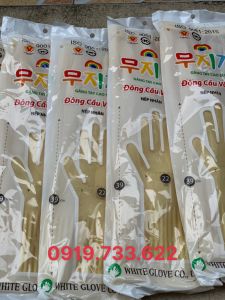 1 đôi Găng tay cao su Đông Cầu Vồng Kem