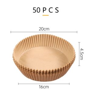 *READY STOCK AT MALAYSIA*100pcs 20cm Air Fryer Disposable Baking Papers Non-Stick Steamer Round Parchment Paper Liners Kertas Pembakar Pakai Buang烘焙纸