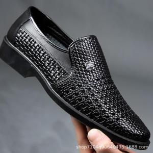 Free Shipping MenS New Summer Casual Sandals Featuring A Closed-Toe Design And Perforated Leather Upper