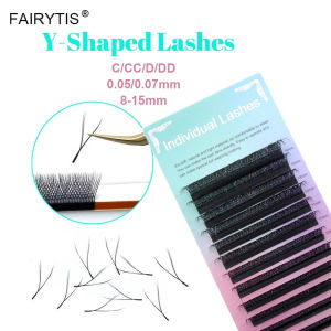 YY Shape 12 Rows Eyelash Extension High Quality D Curl Individual Lashes Wholesale Matte Black Makeup