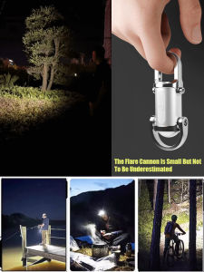 【 Super Light! 】 Waist mounted Keychain Flashlight Car Mini Flashlight Multi functional Emergency USB Charging