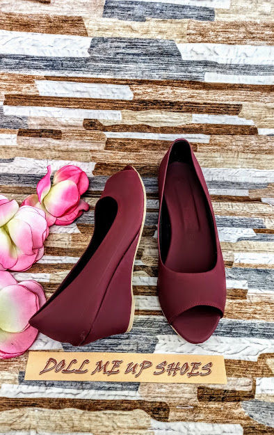 Lumens Doll Me Up Plain Peep-Toe Wedge Lazada PH