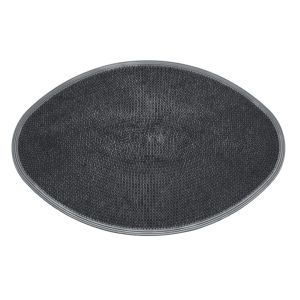 GUMMITEX Feather Oval Round Floor Mat Door Mat Home Hotel House Front Main Door Welcome Carpet Floor Mat Bathroom Shower Toilet  Anti Slip Waterproof Large Long Soft Natural Grass Feather Textured Grey Red Blue Green Rubber Bath Mat