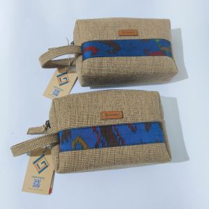 UwaisGen Pouchbag Goni Tenun Endek Zidni Pouch Souvenir Etnik Bali Pouch Premium Handmade