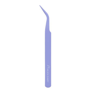 MLEN DIARY 2 Color Stainless Steel Lash Tweezer Non-Stick Glue Precision Lightweight Tweezer for Eyelashes