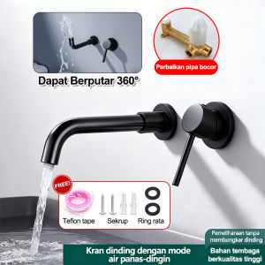 Keran wastafel dinding/Kran Sink Mixer Tarik Stainless SUS 304 Hitam/Kran Cuci Piring / Kran Pantry Mixer Tarik