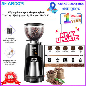 BH 12 THÁNG - Máy xay hạt cà phê chuyên nghiệp dùng cho gia đình quán cà phê vừa và nhỏ. Thương hiệu Mỹ cao cấp Shardor BD-CG301