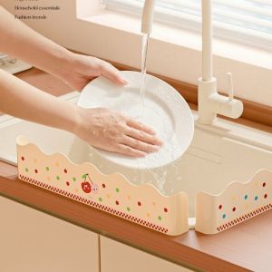 GUHEHARD Multi-functional Kitchen Sink Baffle Suction Cup Oil-Proof Water Baffle Splash Protection Cartoon Pattern Water Blocking Board Bathroom Sink