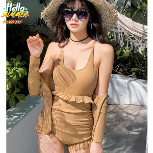 Bikini 1 mảnh Có Áo Choàng Hàng Nhập Cao Cấp Áo Tắm Liền Thân Kín Đáo Che Bụng Tôn Dáng Đồ Đi Biển Đồ Bơi NES LDH03