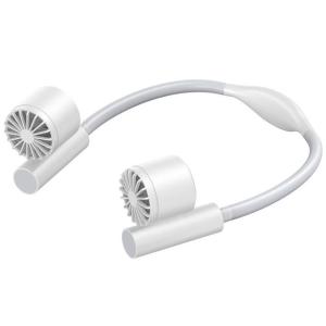 Neck Fan Portable Bladeless Usb Rechargeable 2400mah Battery Double-Headed Silent Mute Sports Cooling Fan Mini Cooling Neck Fan